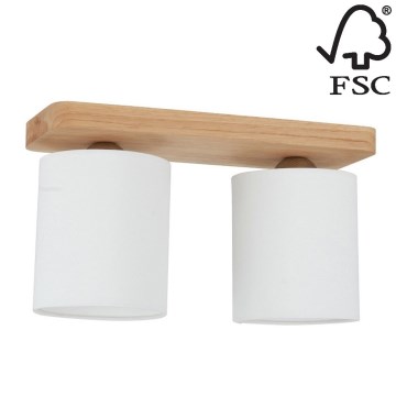 Плафон JENTA 2xE27/25W/230V дъб - FSC сертифициран