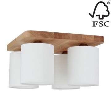 Плафон JENTA 4xE27/25W/230V матов дъб - FSC сертифициран