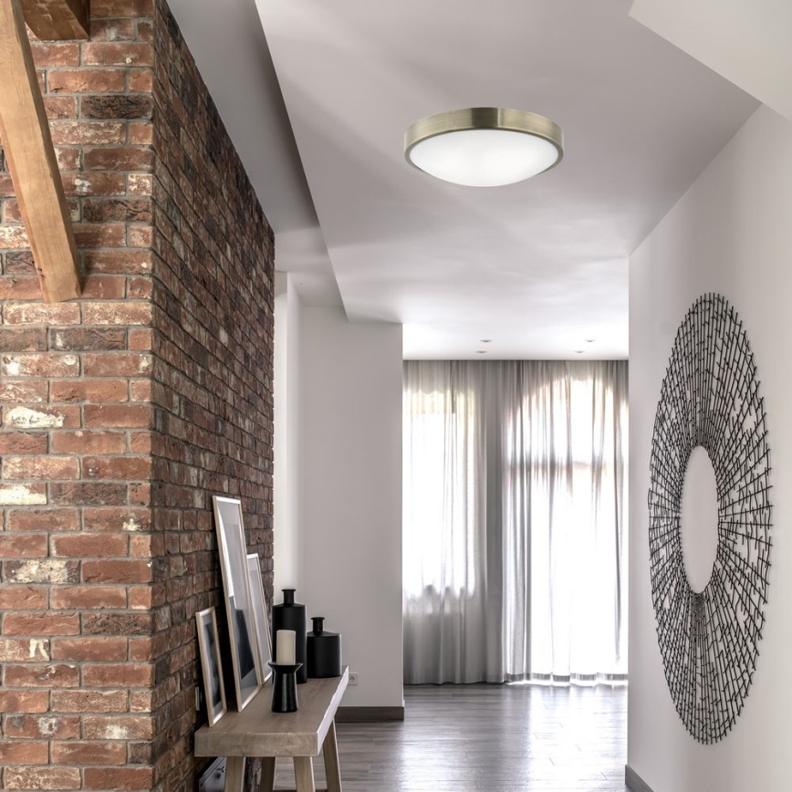 Плафон JONAS 2xE27/60W/230V Ø 36 см патина