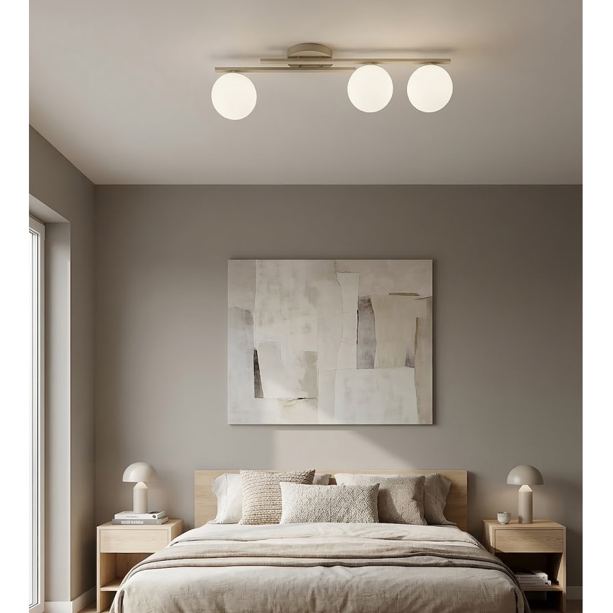 Плафон KAIRO 3xE14/10W/230V бежов