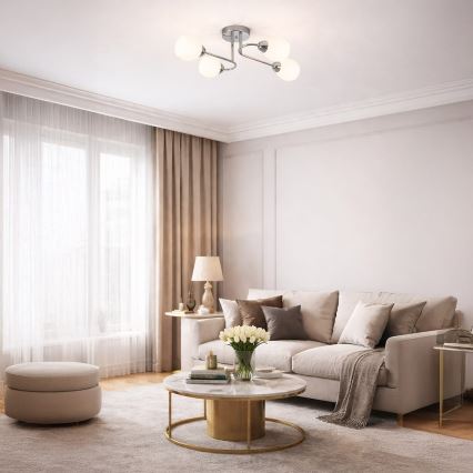 Плафон KING 4xE27/15W/230V лъскав хром