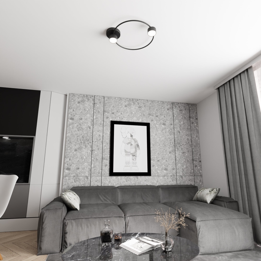 Плафон LUCIO 2xGX53/12W/230V черен