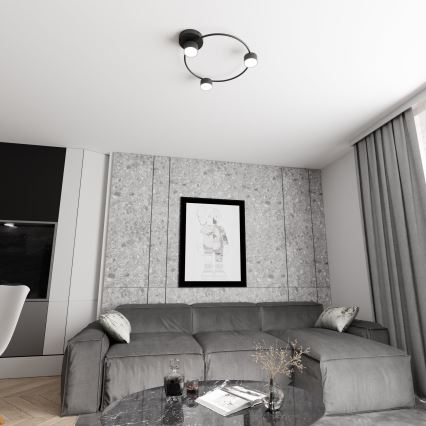 Плафон LUCIO 3xGX53/12W/230V черен