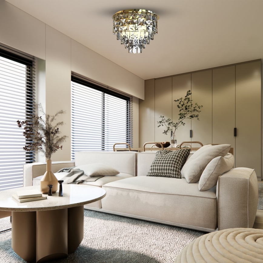 Плафон LUXURIA 9xE14/40W/230V Ø 48 см златист