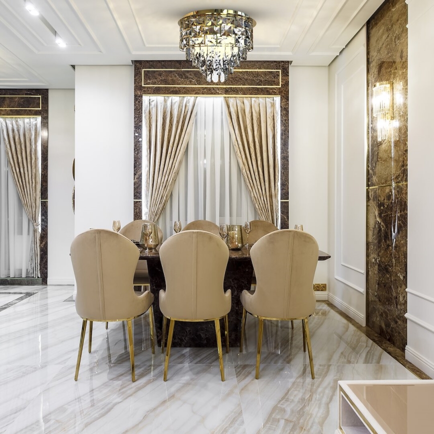 Плафон LUXURIA 9xE14/40W/230V Ø 48 см златист