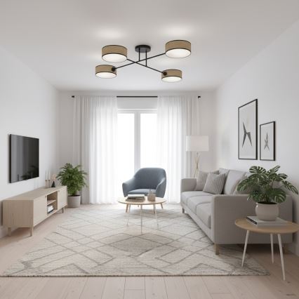 Плафон MAGA 4xE14/10W/230V бежов