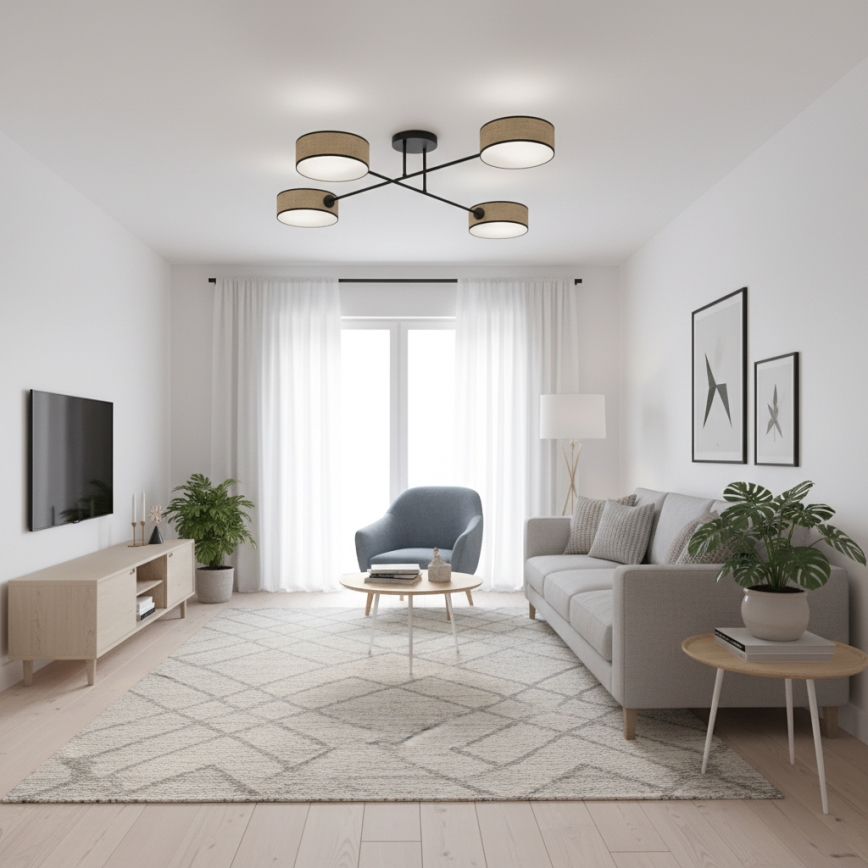 Плафон MAGA 4xE14/10W/230V бежов