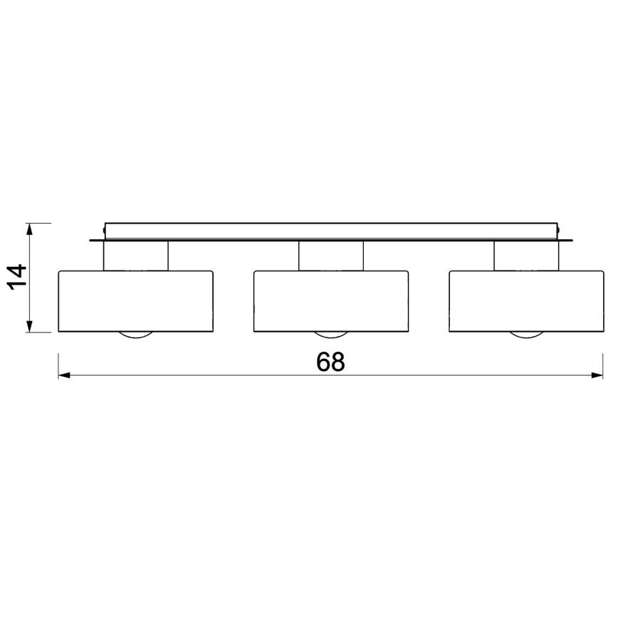 Плафон MARTI 3xE27/15W/230V бял/лъскав хром