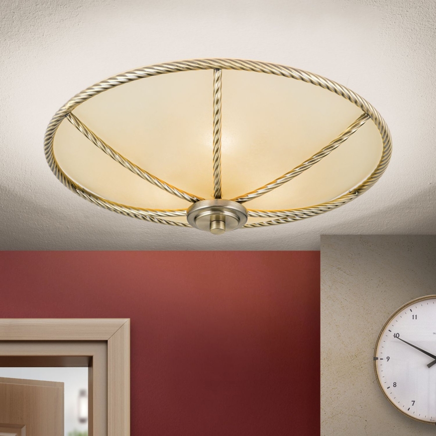 Плафон MAURO 3xE27/60W/230V Ø 42 см бронзов