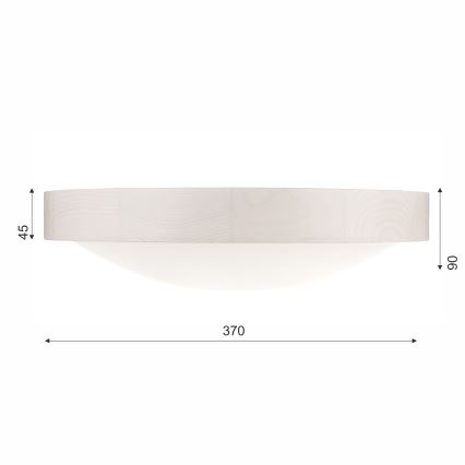 Плафон MEDA 2xE27/60W/230V бор