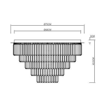 Плафон MILANO 12xE14/40W/230V златист