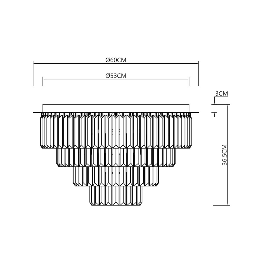Плафон MILANO 9xE14/40W/230V златист