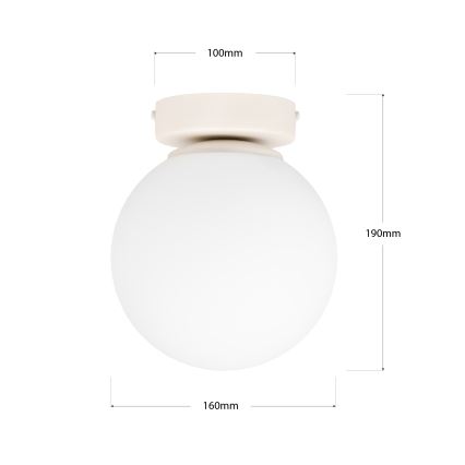 Плафон MOONLIGHT 1xE27/15W/230V Ø 16 см кремав