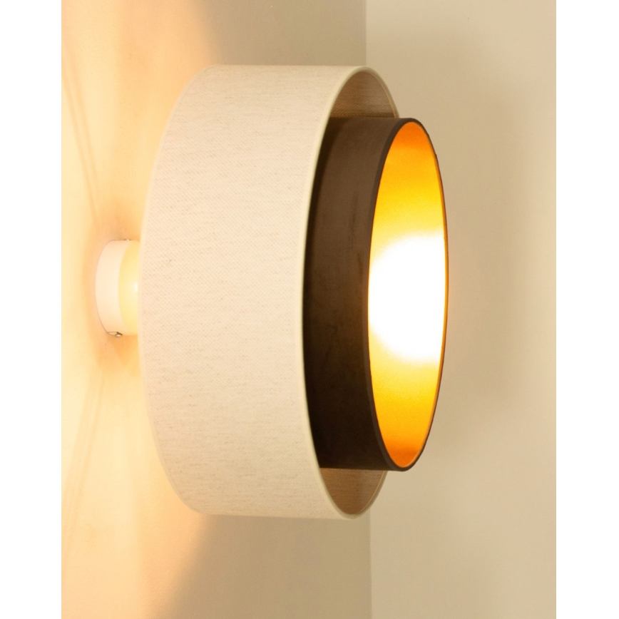 Плафон NATIA 1xE27/60W/230V диаметър 45 см бял/кафяв