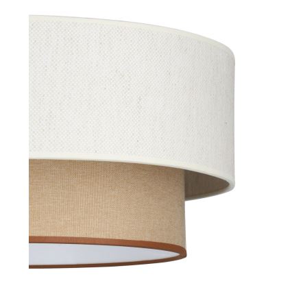 Плафон NATIA 1xE27/60W/230V, Ø 45 см, бял/кафяв