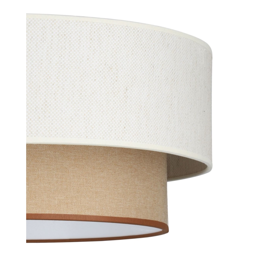 Плафон NATIA 1xE27/60W/230V, Ø 45 см, бял/кафяв