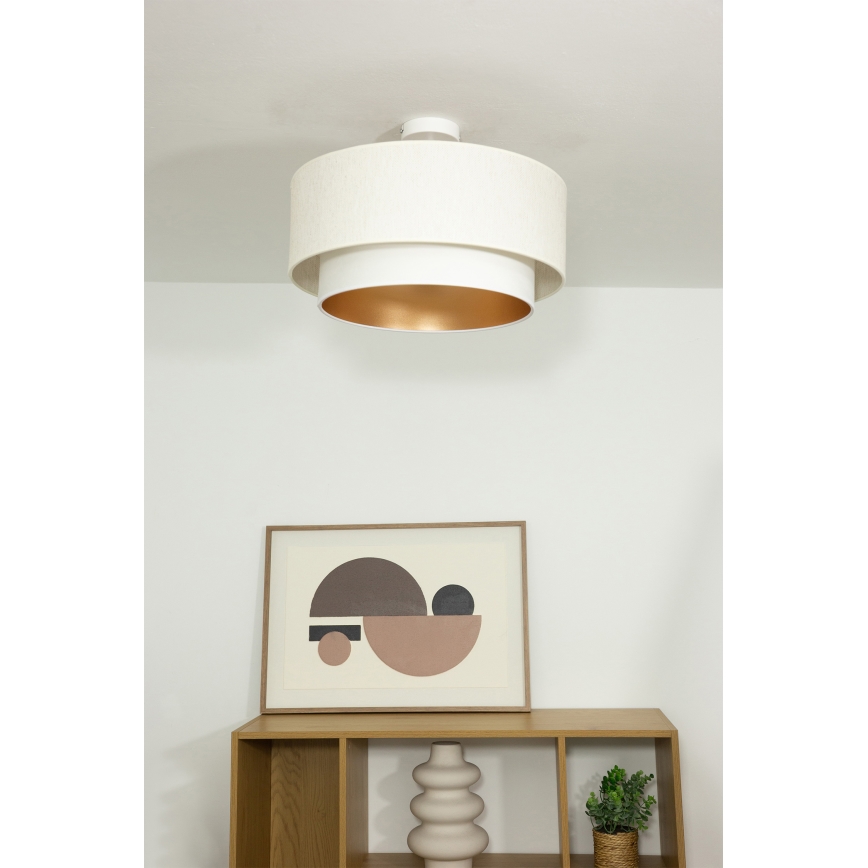 Плафон NATIA за повърхностен монтаж 1xE27/60W/230V Ø 45 см бял