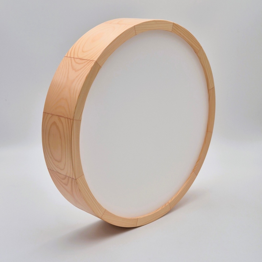 Плафон NATURAL 2xE27/60W/230V, диаметър 37,5 см, от бор