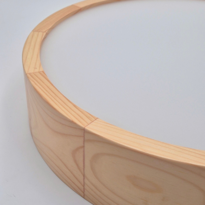 Плафон NATURAL 2xE27/60W/230V, диаметър 37,5 см, от бор