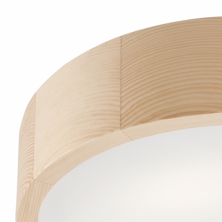 Плафон NATURAL 2xE27/60W/230V, диаметър 37,5 см, от бор