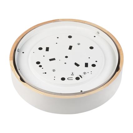 Плафон NATURAL 3xE27/15W/230V Ø 37,5 cm, цвят бор/бял