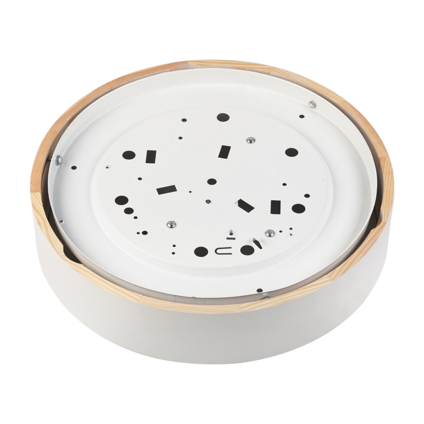 Плафон NATURAL 3xE27/15W/230V Ø 37,5 cm, цвят бор/бял