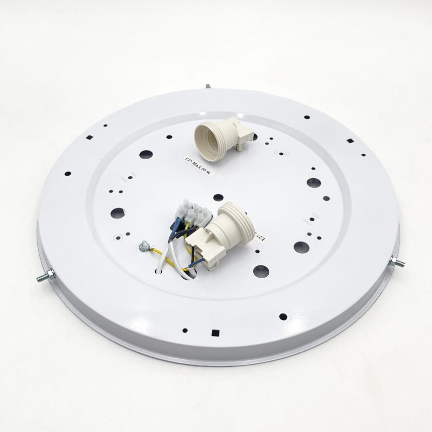 Плафон NATURAL 3xE27/15W/230V Ø 37,5 cm, цвят бор/бял