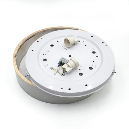 Плафон NATURAL 3xE27/15W/230V Ø 37,5 cm, цвят бор/бял