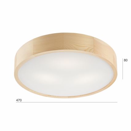 Плафон NATURAL 3xE27/60W/230V ø 47 см бор