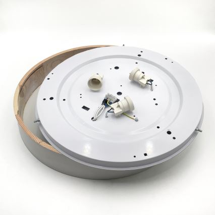 Плафон NATURAL 5×E27/15W/230V Ø 47,5 см бор/бял