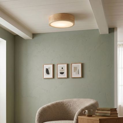Плафон NATURAL MODERN 1xE27/15W/230V, диам. 27,5 см, от борова дървесина