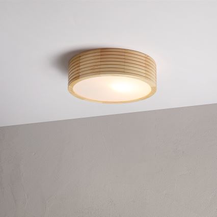 Плафон NATURAL MODERN 1xE27/15W/230V, диам. 27,5 см, от борова дървесина
