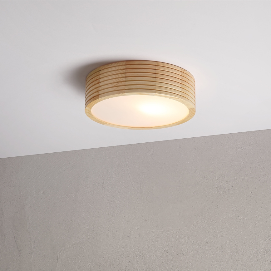 Плафон NATURAL MODERN 1xE27/15W/230V, диам. 27,5 см, от борова дървесина