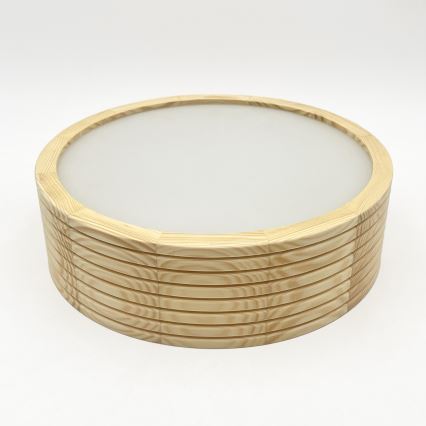 Плафон NATURAL MODERN 1xE27/15W/230V, диам. 27,5 см, от борова дървесина
