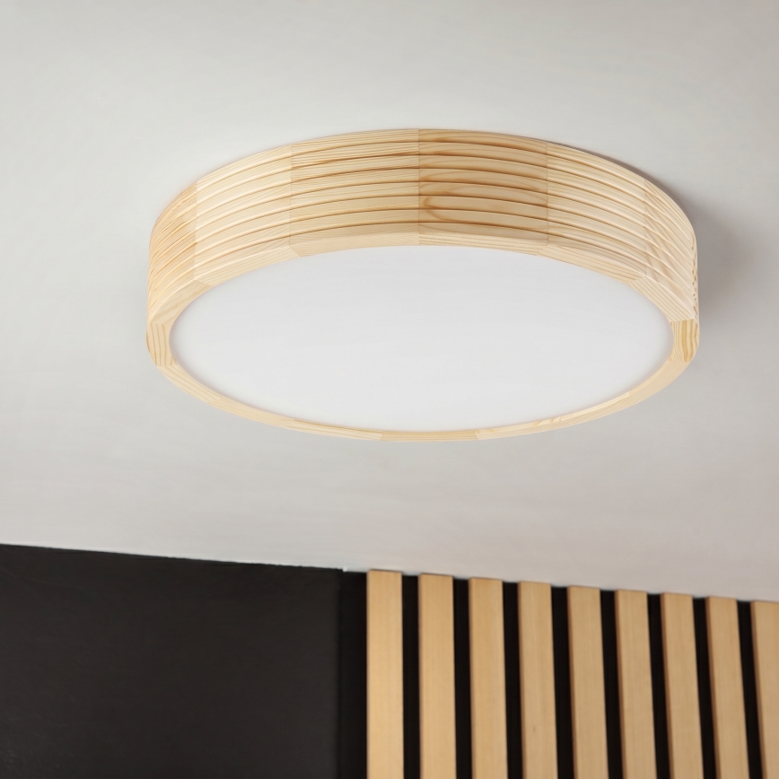 Плафон NATURAL MODERN 2xE27/15W/230V диам. 37,5 см, в цвят бор