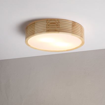 Плафон NATURAL MODERN 2xE27/15W/230V диам. 37,5 см, в цвят бор