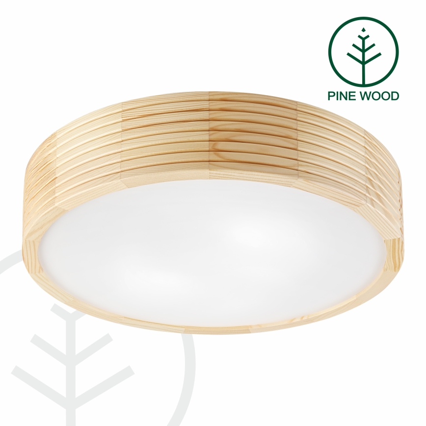 Плафон NATURAL MODERN 2xE27/15W/230V диам. 37,5 см, в цвят бор