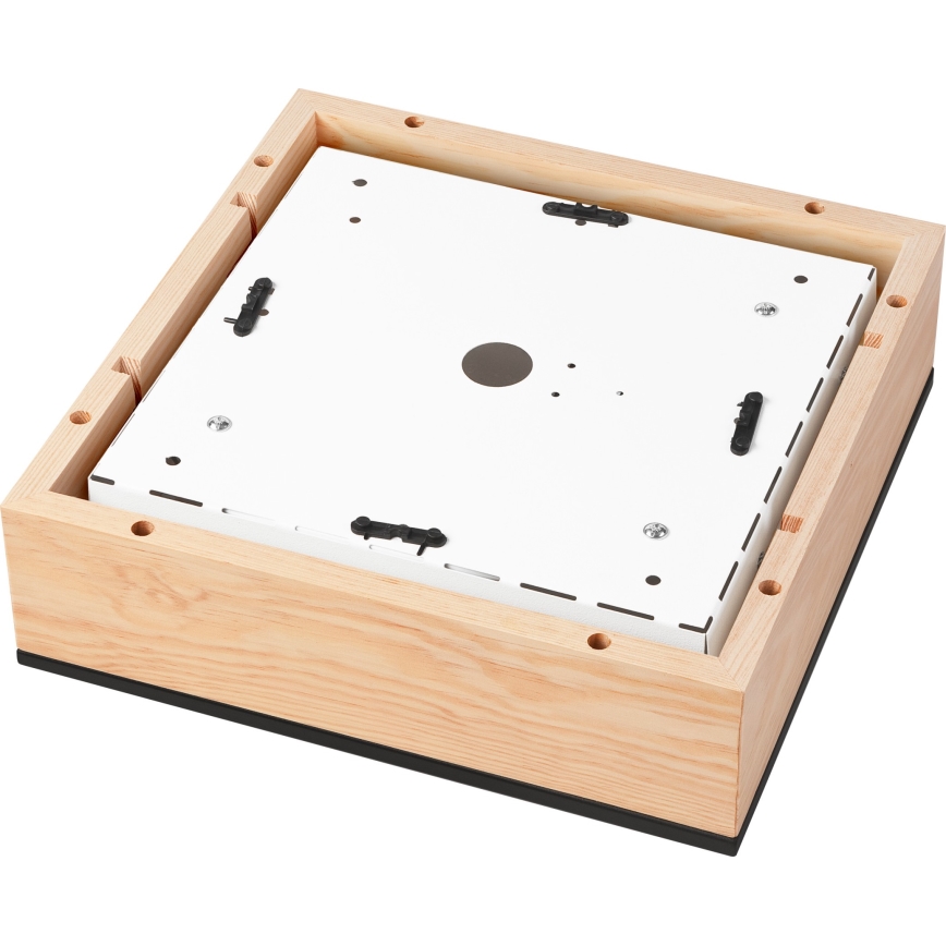 Плафон NATURAL SQUARE 2xE27/15W/230V 31x31 см бор/черен