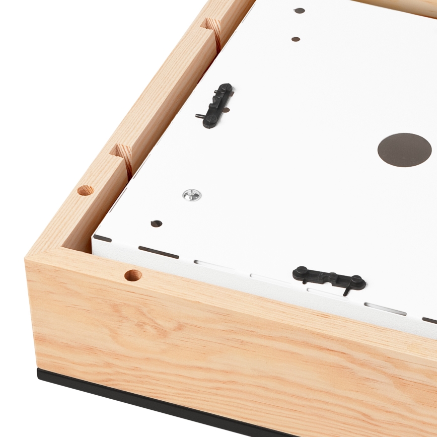 Плафон NATURAL SQUARE 2xE27/15W/230V 31x31 см бор/черен