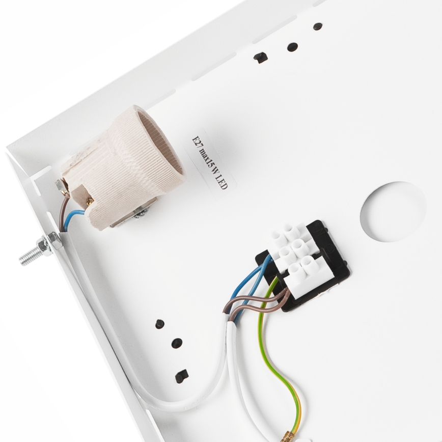 Плафон NATURAL SQUARE 2xE27/15W/230V 31x31 см бор/черен