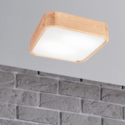 Плафон NATURAL SQUARE 2xE27/15W/230V 35x35 см бор