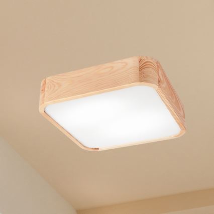 Плафон NATURAL SQUARE 2xE27/15W/230V 35x35 см бор