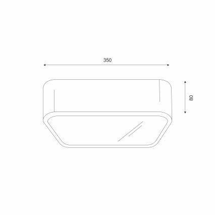 Плафон NATURAL SQUARE 2xE27/15W/230V 35x35 см бор