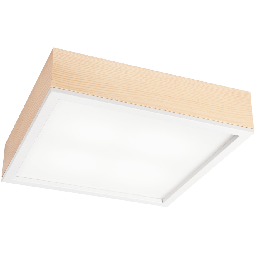 Плафон NATURAL SQUARE 4xE27/15W/230V 39x39 см бор/бял