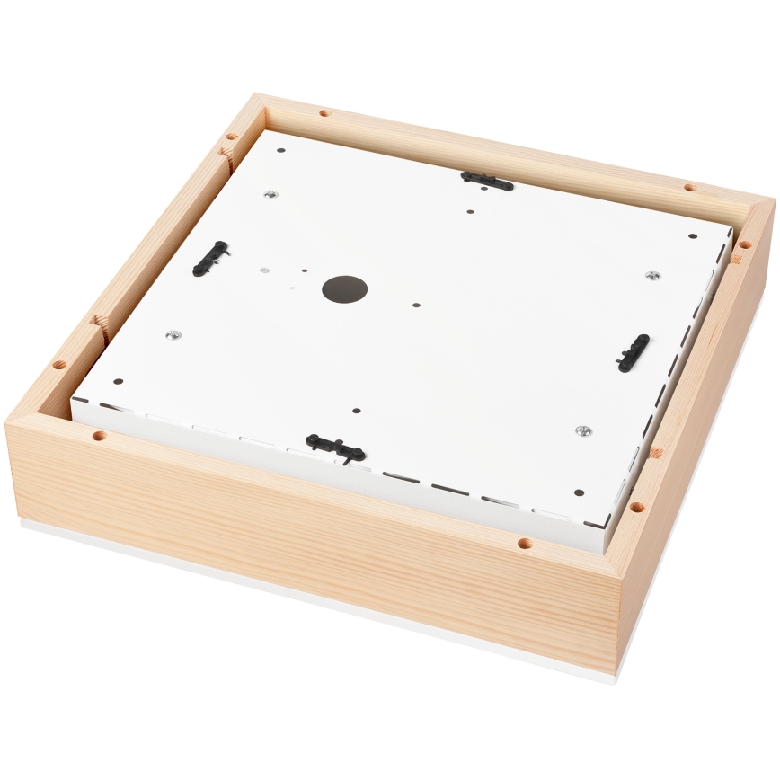 Плафон NATURAL SQUARE 4xE27/15W/230V 39x39 см бор/бял