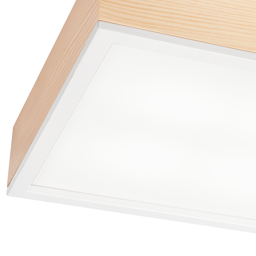 Плафон NATURAL SQUARE 4xE27/15W/230V 39x39 см бор/бял
