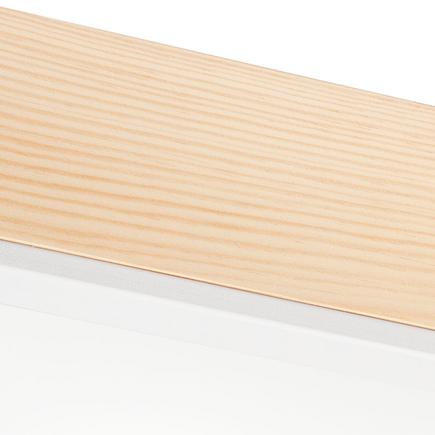 Плафон NATURAL SQUARE 4xE27/15W/230V 39x39 см бор/бял