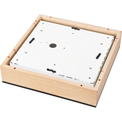 Плафон NATURAL SQUARE 4xE27/15W/230V 39x39 см бор/черен