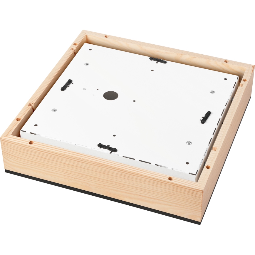 Плафон NATURAL SQUARE 4xE27/15W/230V 39x39 см бор/черен