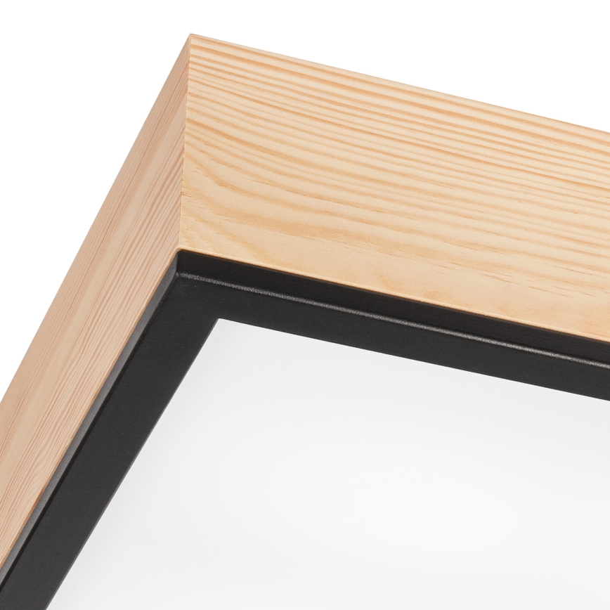 Плафон NATURAL SQUARE 4xE27/15W/230V 39x39 см бор/черен